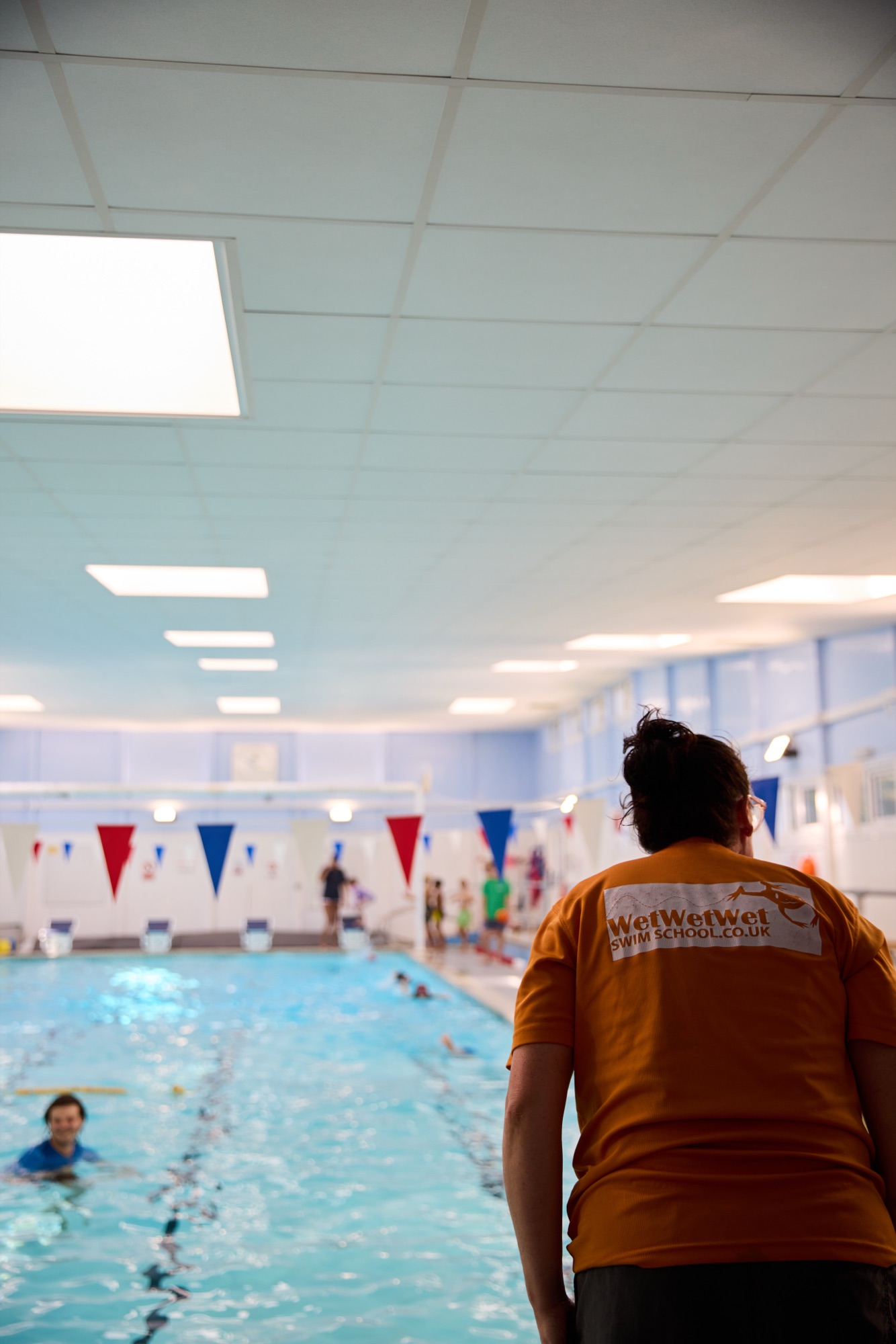 Instructor watching over the pool
