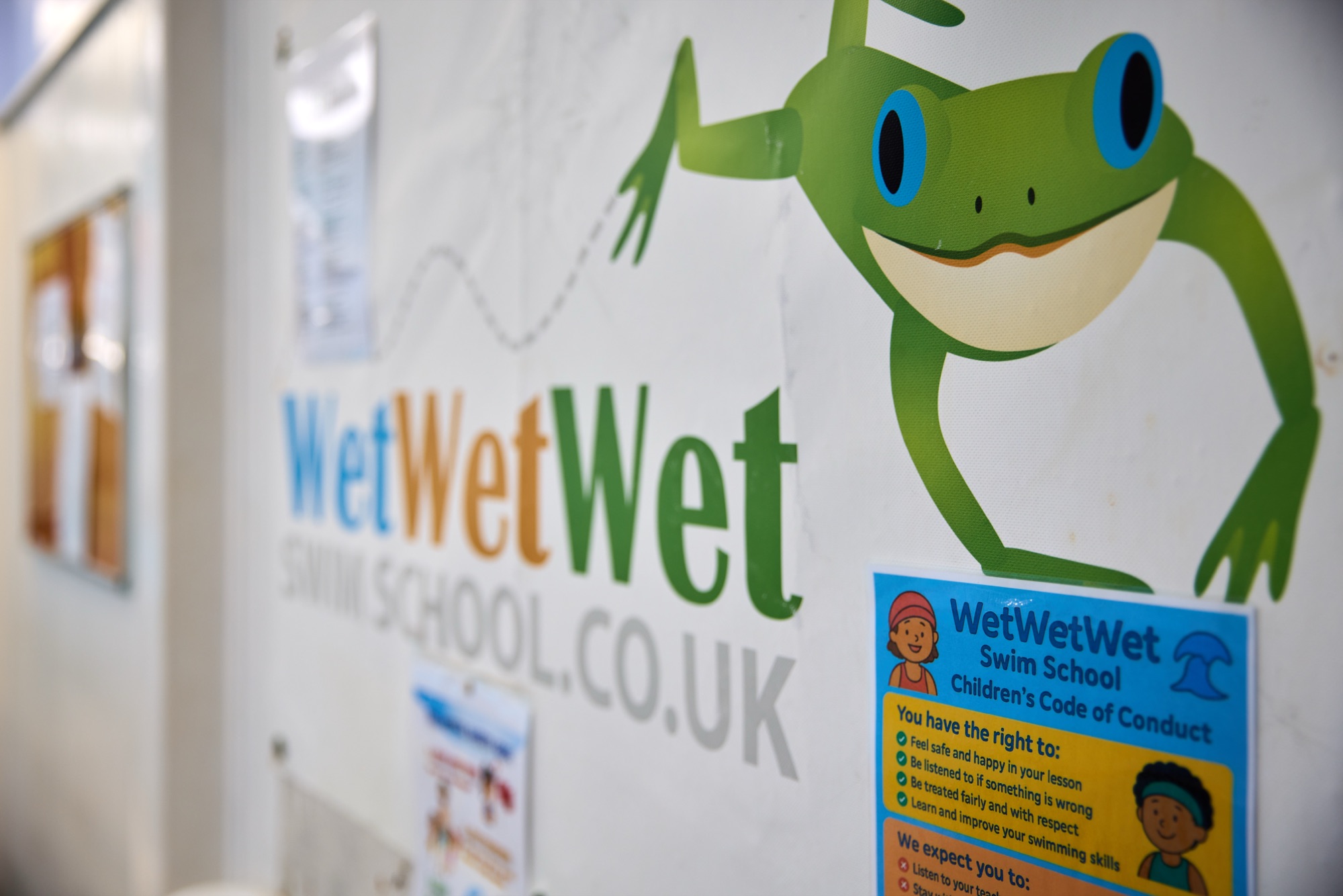 WetWetWet Swim School branding